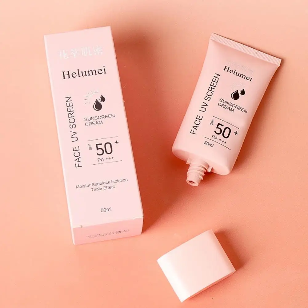 Korean Sakura Sunscreen Facial Cream Sunscreen Moisturizing Smoothing Nourishing Skincare Product Girl Beauty Products