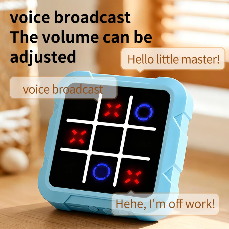 Tablero de ajedrez electrónico Tic‑Tac‑Toe, juguete educativo multifuncional para niños, juego cerebral interactivo para padres e hijos