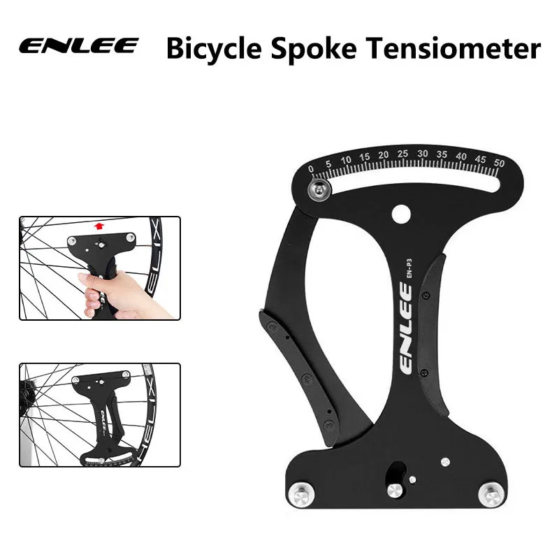 

ENLEE Bicycle Spoke Tensiometer - Mountain Bike Wheel Rim Tension Gauge & Alignment Correction Tool
