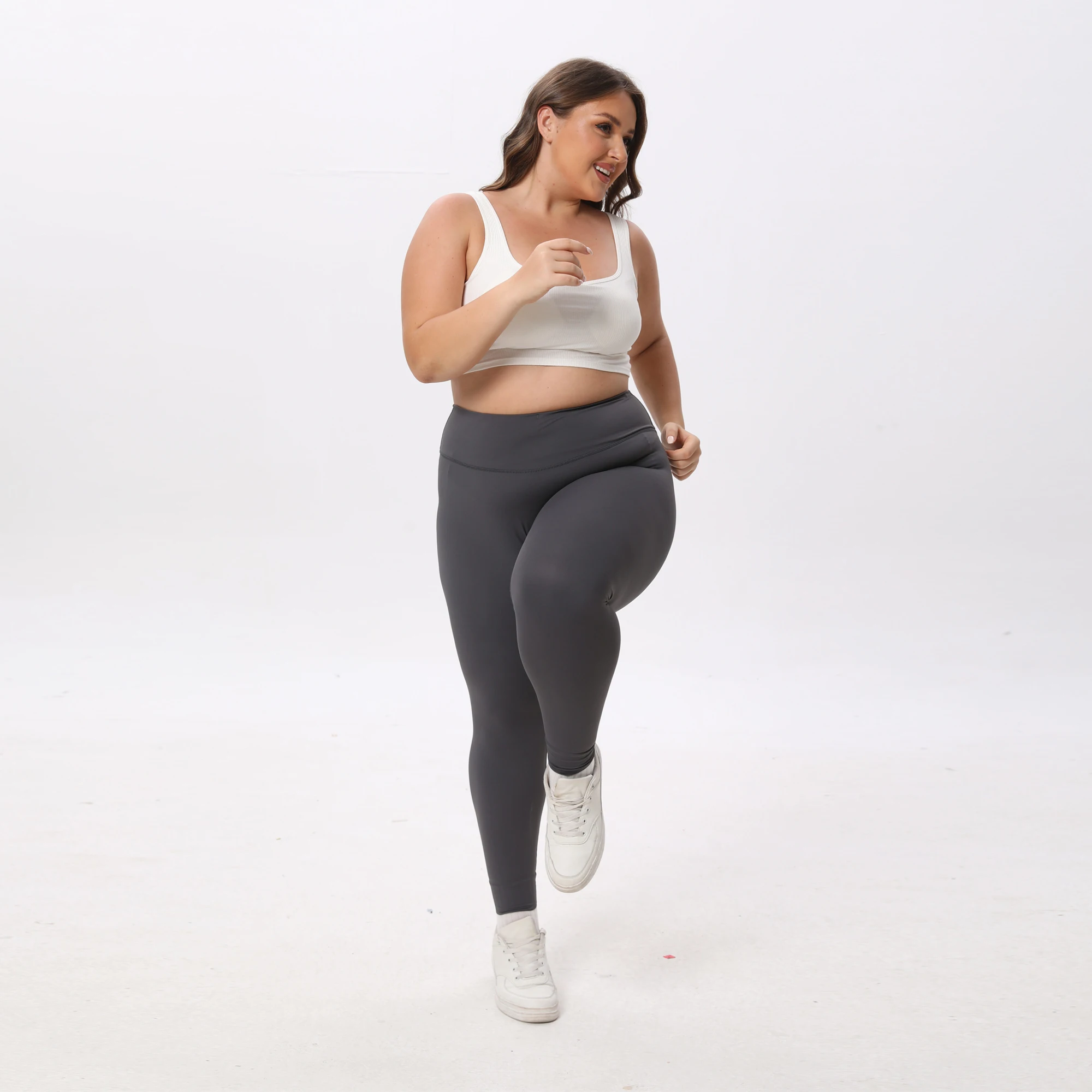 Solid Color Classic Gym Sport Pants for Women Plus Size Fitness High Waist Yoga Legging Sofe and breathable Workout Pants