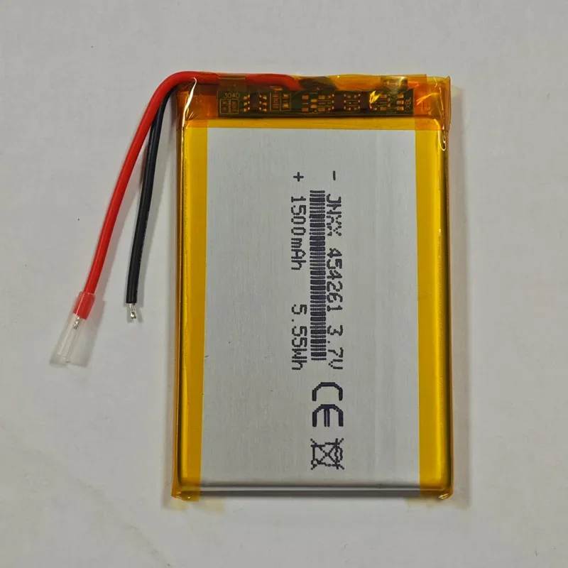 454261 3.7V 1500mAh Polymer Li Lithium Lipo Battery Thermistor 3 Wires for Camera MP4 Driving Recorder DIY Bluetooth Speaker