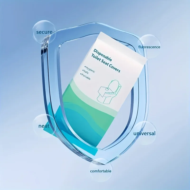 10/30 Stück verdickte Einweg-Toilettensitzauflagen, für Hotelreisen, wasserdichte Toilettensitzauflagen für den Außenbereich, unverzichtbar für Reisen – Detail 4