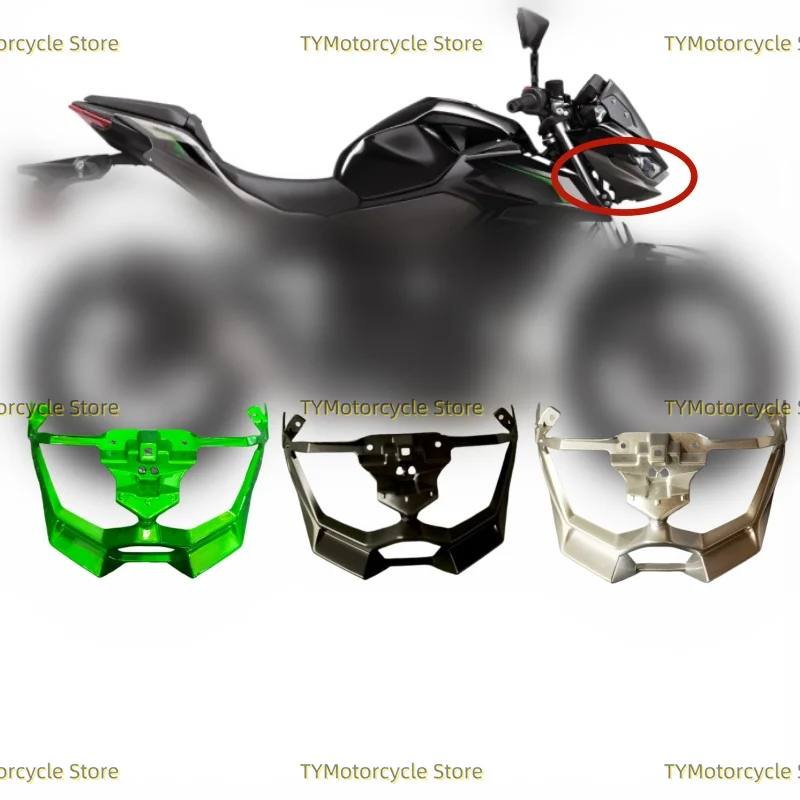 

Motorcycle Accessories Front Headlight Hood Fairing Panel Cover Nose Head Cowl Fit for Kawasaki Z500 2024 2025 2026