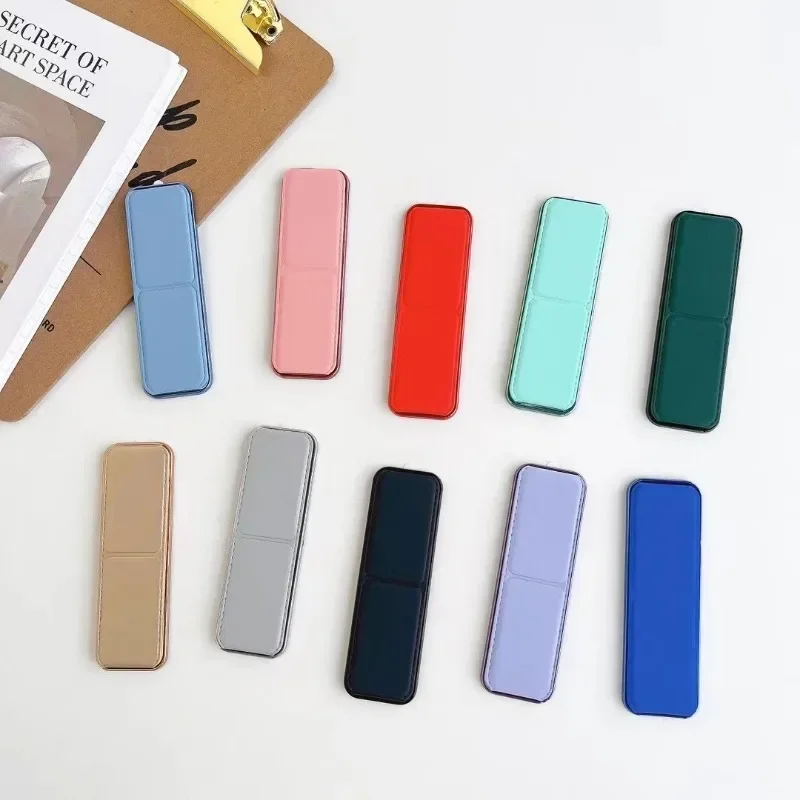 

Candy Color Wristband Metal Finger Ring Stand Mobile Phone Case Plain Wrist Strap Accessories Universal Push Holder Bracket Caqa