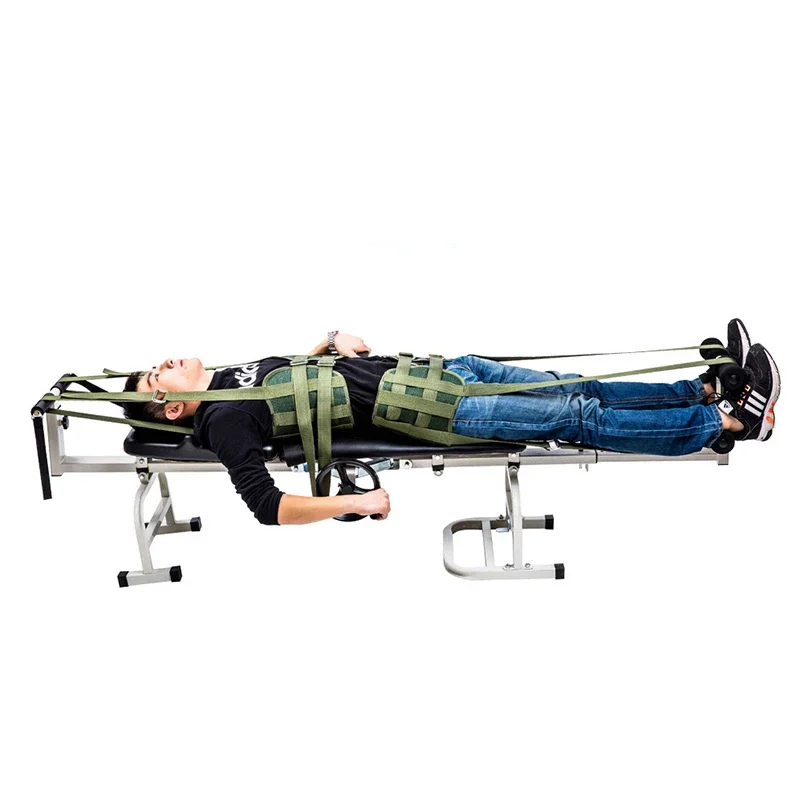 Rehabilitation Lumbar Fitness Chair Cervical Traction Stretching Folding Bed