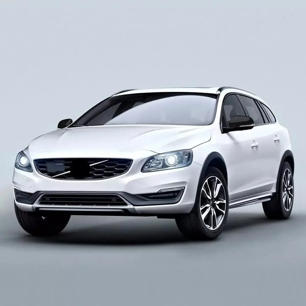 LHD For Volvo S60 T5 T6 S80 V60 Car Replacement Rearview Side Mirror Cover Wing Cap Exterior Door Rear View Case Trim Black