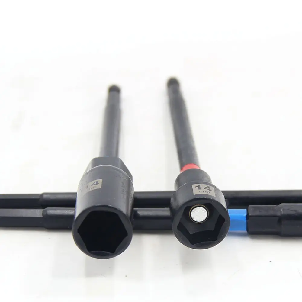 Magnetic Nut Driver Extension Bit Set Deep Socket For Electric Drill Hex Shank Hardware Tool Fastener Mounting Kit