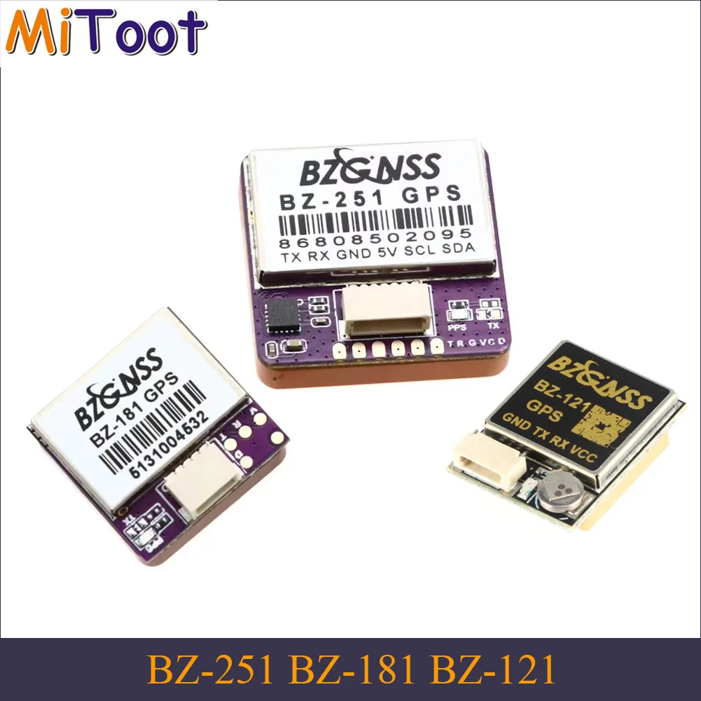 BZGNSS BZ-121 BZ-181 BZ-251 GPS Module Dual Protocol FPV Return Hover F7 F4 Flight Control Fixed Wing Return Rescue Drone Parts