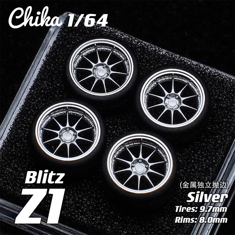 In Stock 1/64 Chika Blitz Z1 8.9/9.7Mm 10.5Mm Gold Pink Second Modification Static Wheel Hub Child Model Car Modification Toy