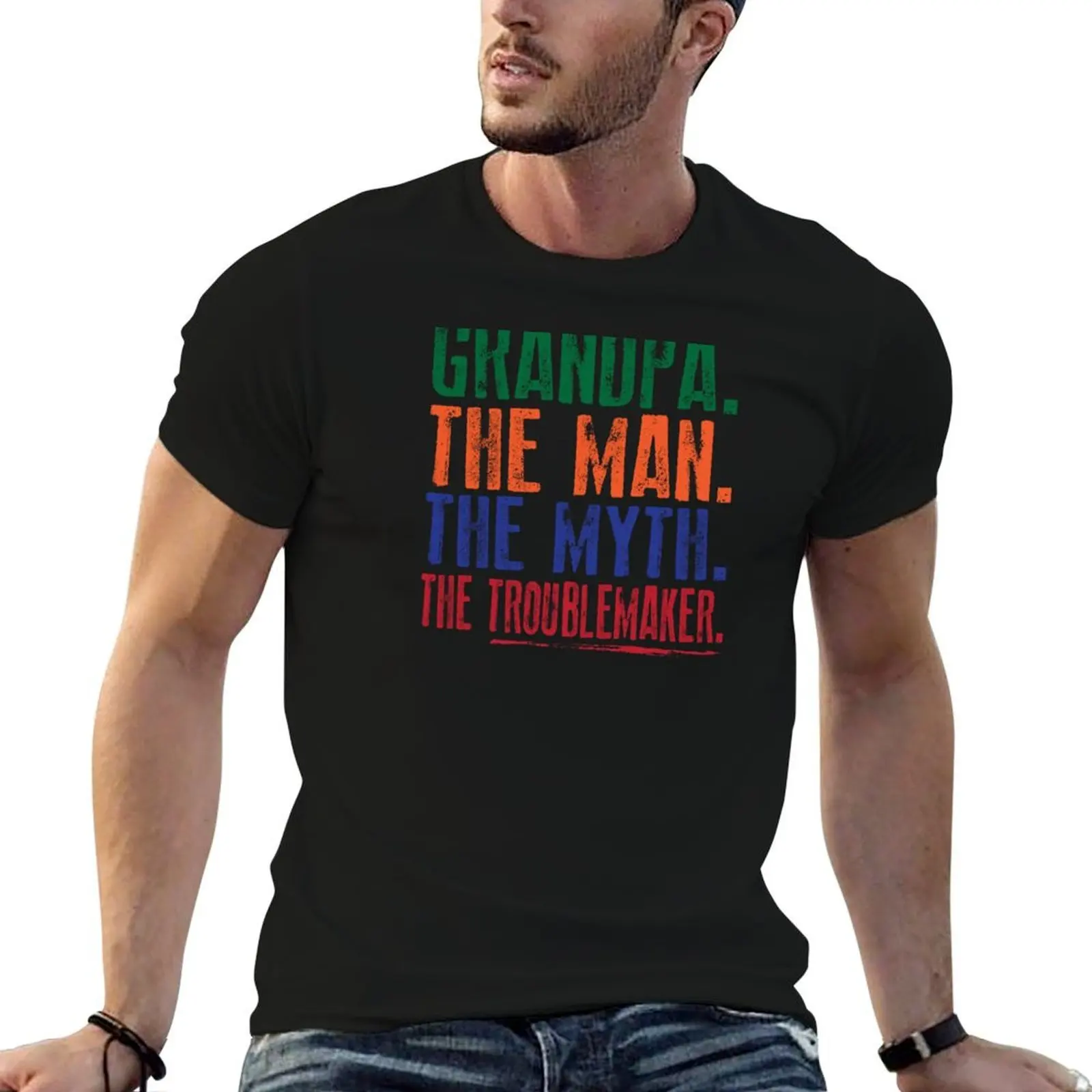 Grandpa. The Man. The Myth. The Troublemaker. T-Shirt designer shirts graphic t shirt vintage men clothes
