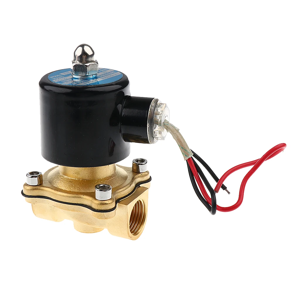 1/2inch Electric Solenoid Valve (DC 12V), , Water, Oil, Gas - Normally Closed - Directly Driven