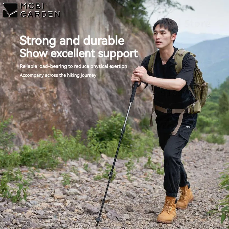 MOBI GARDEN Camping Trekking Poles Aluminum Alloy Retractable Portable Walking Hiking Poles for Adults and Kids 210g / 172g