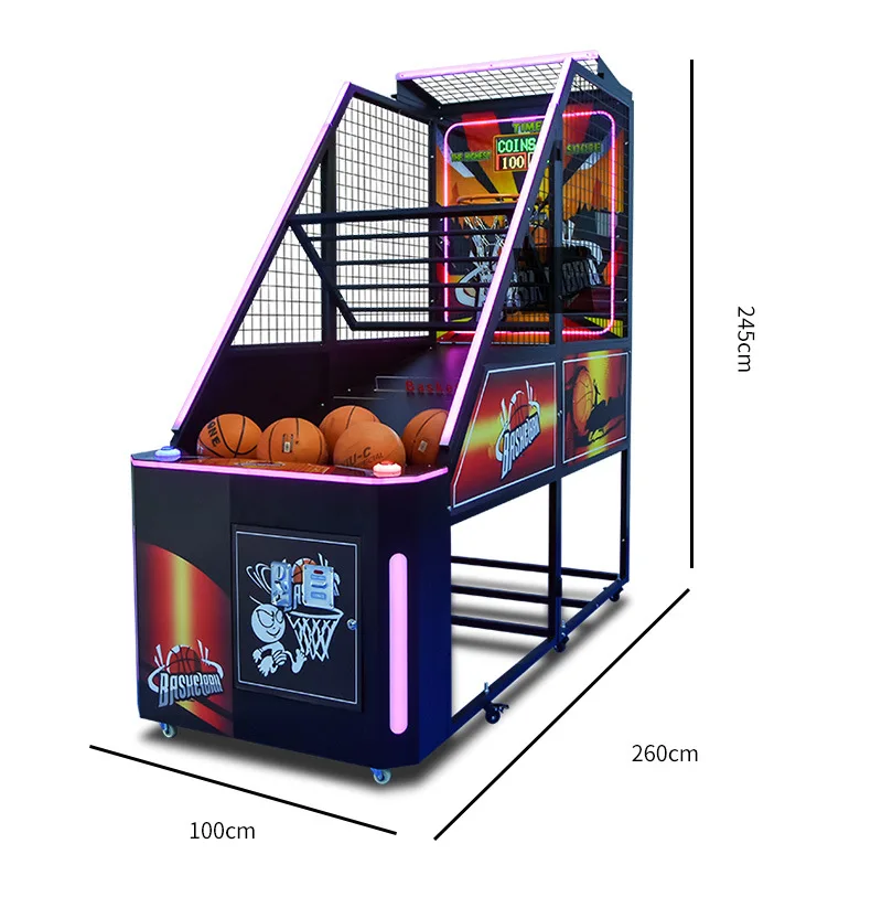 High Quality Basketball Machine Coin Operated Kids Basketball Game Basketball Hoops Machine with Screen