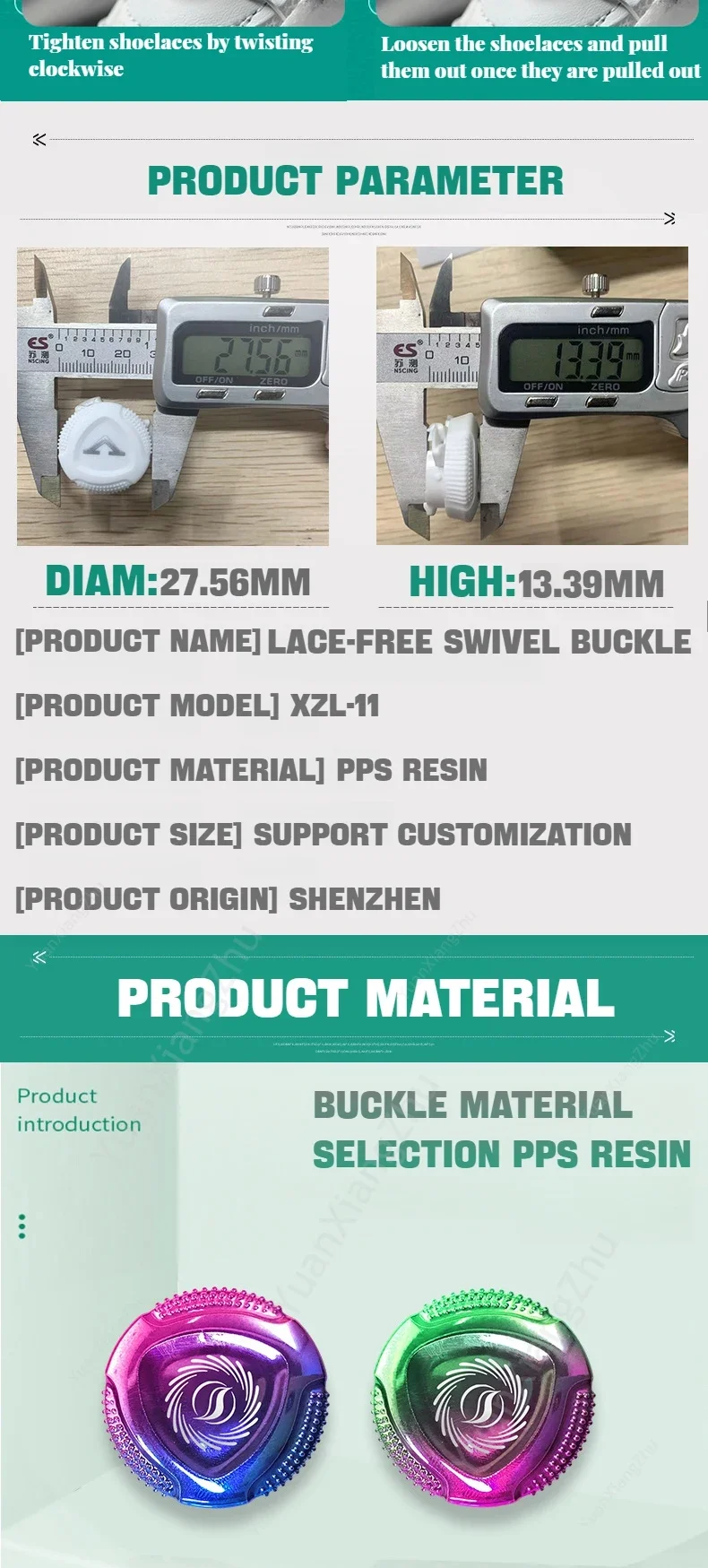 1 Paar Metall-Drehverschluss-Schnürsenkel, Schnellverschluss-Schnürsenkel für Sneaker, Schnürsenkel ohne Binden, Schnellverschluss-Schnürsenkel für Damen und Herren, Neu – Detail 3