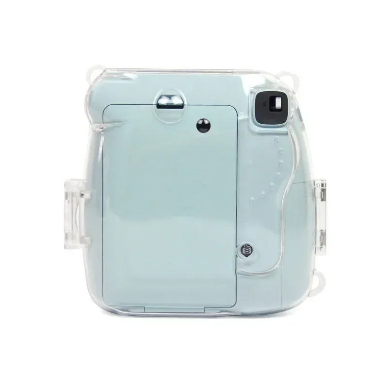 Crystal Camera Case for Fujifilm Instax Mini 8/8+/9 Transparent Instant Camera Cover Bag with Strap for Instax Mini 9/8/8+