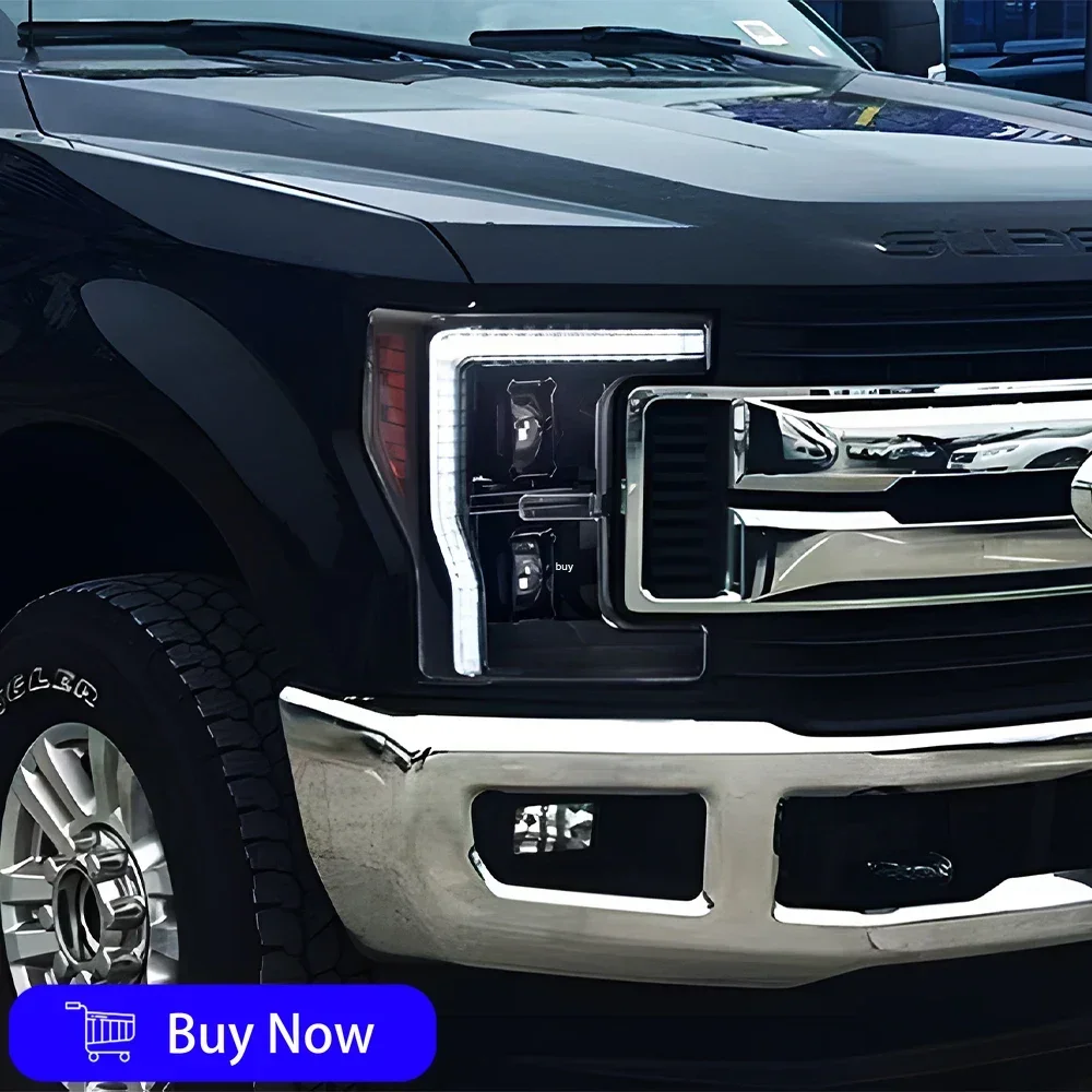 

For Ford F250 2017-2019 Car Front Lamps LED Auto Headlights Assembly Upgrade Dynamic 2 Projector Lens Plug and Play Accessories