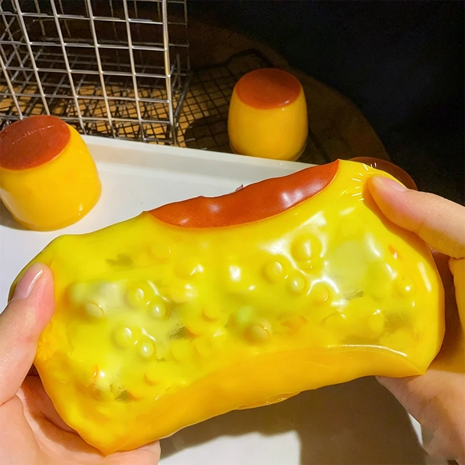 1-3 Stück Handgemachtes Knuspriges Pudding-förmiges Knister-Squeeze-Spielzeug mit Knusprigem Füllstoff, Squishy-Ball zur Angstlinderung und Stressabbau für Erwachsene – Detail 8