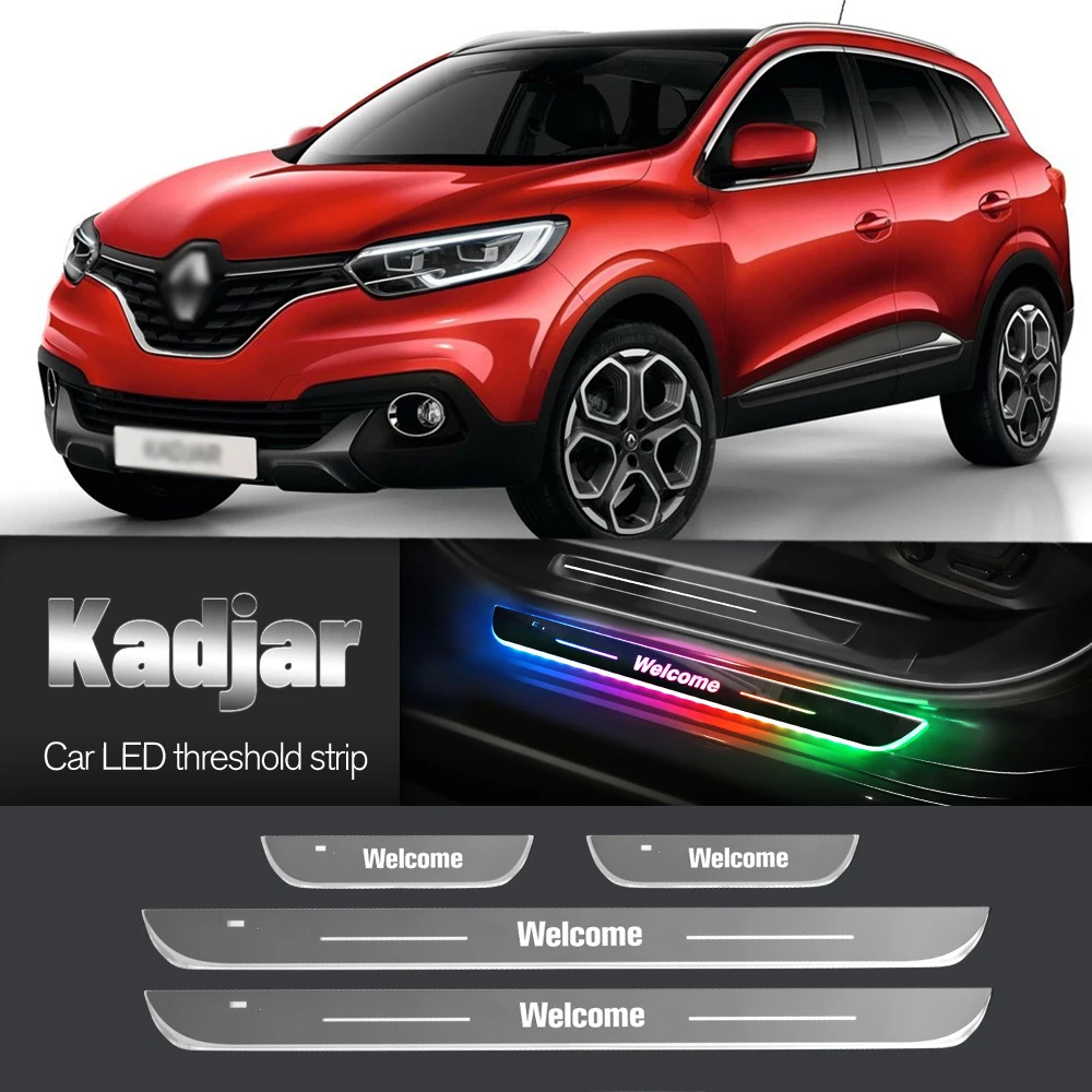 

Car Door Sill Light For Renault Kadjar 2015-2019 2016 2017 2018 Customized Logo LED Welcome Threshold Pedal Lamp Accessories