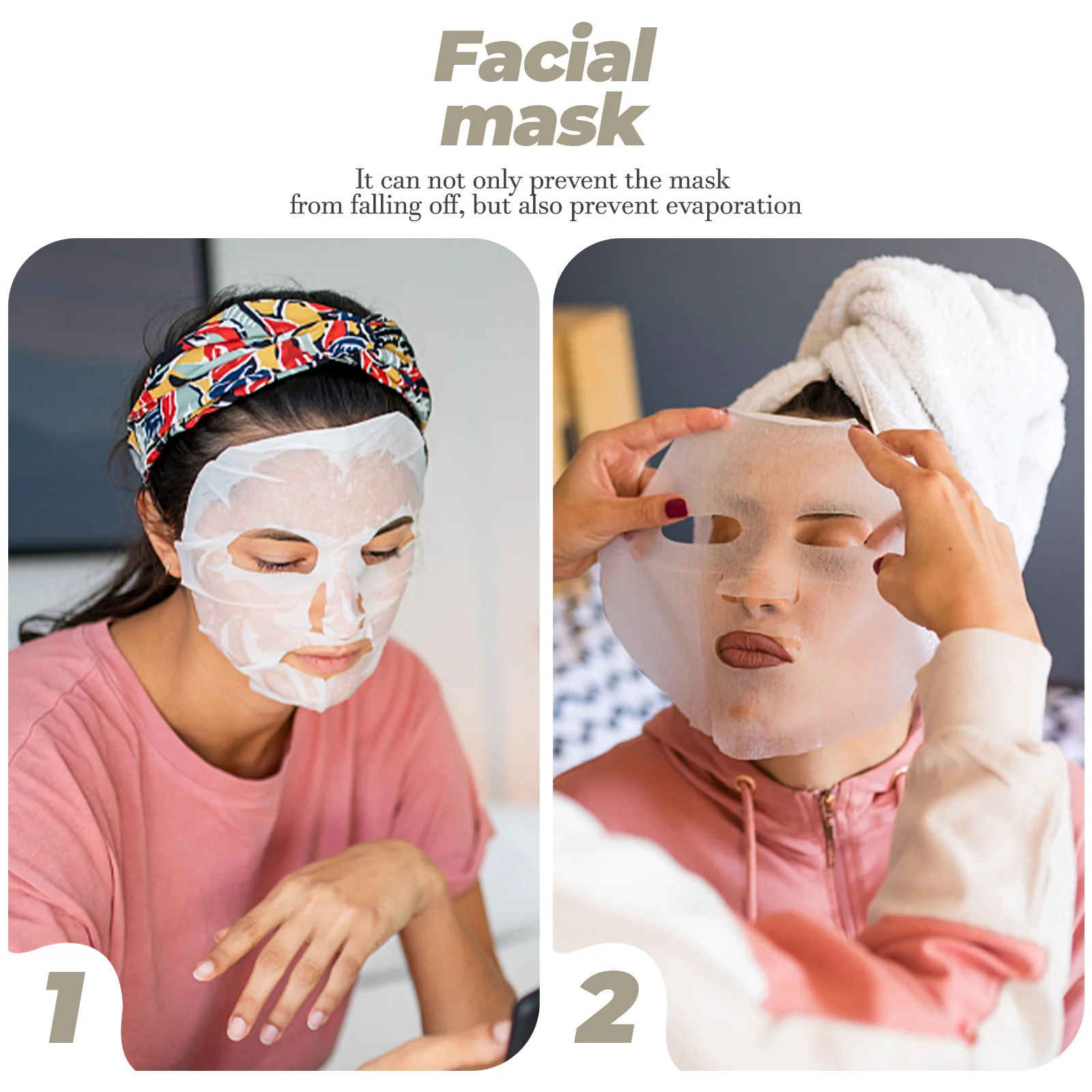 

3Pcs Reusable Silicone Mask Covers Facial Beauty Mask Cover Moisturizing Skin Care Soft Comfortable Non-Deformable