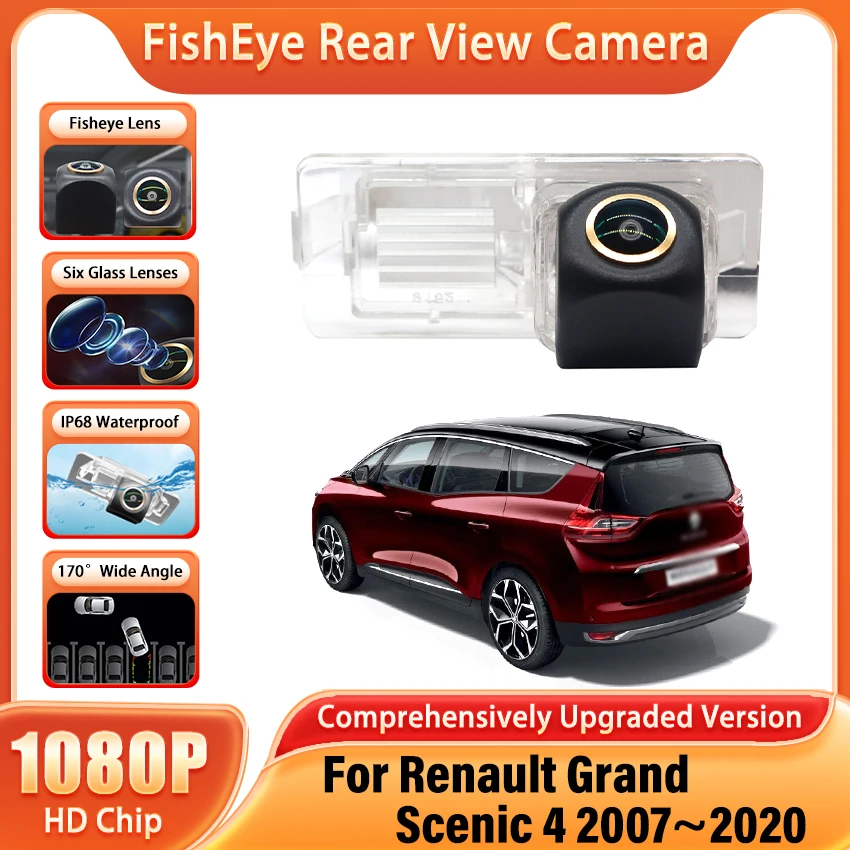 

170 ° 1080x720P HD CCD задняя камера ночного видения водонепроницаемая резервная парковочная камера заднего вида для Renault Grand Scenic 4 2007 ~ 2020