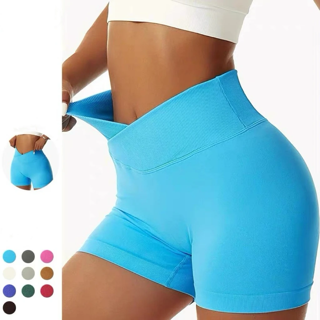 Women's Seamless V‑Waist High‑Waist Hip‑Lifting Leggings, Tight Slim‑Fit Sports Pants For Running & Training