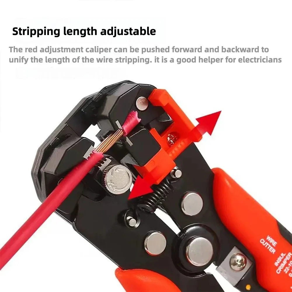 Crimper Cable Cutter Professional Electrician Wire Stripper Tools Adjustable Automatic Wire Stripper Multifunctional Pliers