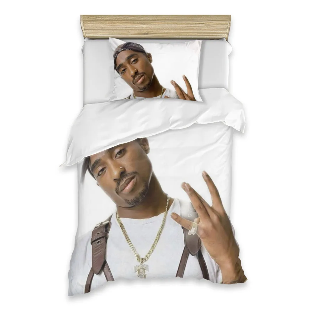 Tupac 2pac Bed Sheets Set  Comforter Quilt Cover Duvets Single Bedding