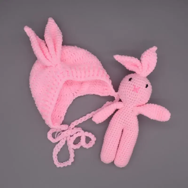 Abbigliamento fotografico per bambini cappello e bambola di coniglio bambino luna piena cento giorni abbigliamento fotografico abbigliamento fotografico neonato