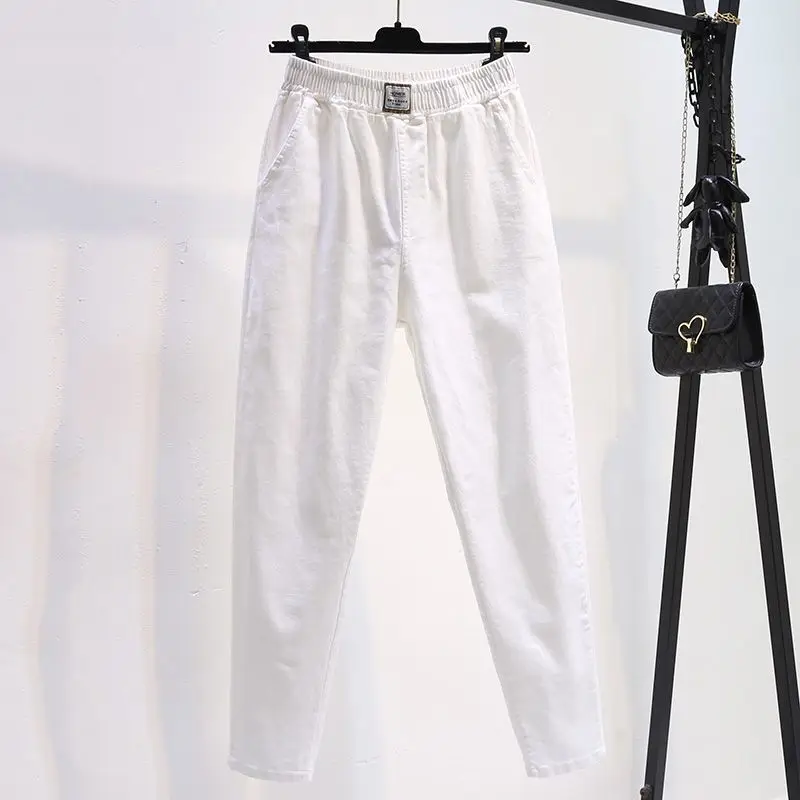 Pantalones cortos ajustados de cintura alta para mujer, pantalones sencillos de Color liso con bolsillos, versión coreana, primavera y otoño