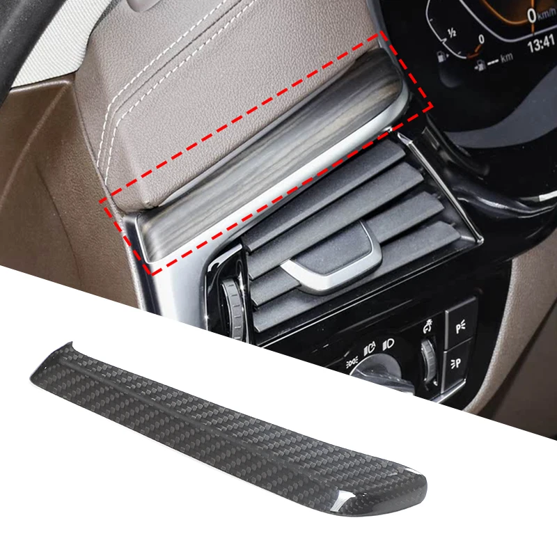 

For BMW 5 6 Series GT G30 G38 G32 2018-2021 Real Carbon Fiber Car Dashboard Side Air Vent Outlet Trim Strip Car Accessories