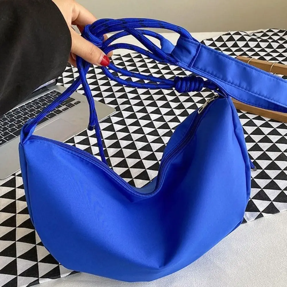 

Casual Nylon Rope Nylon Crossbody Bag Casual Fashion Messenger Bag Solid Color Multifunctional Dumpling Bag Travel