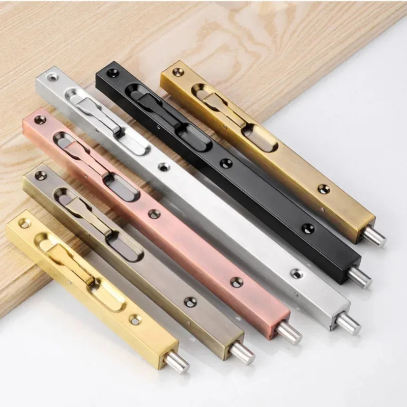 304 فولاذ مقاوم للصدأ مزلاج مفتوح التركيب، مزلاج للأبواب الخشبية والنوافذ، مزلاج مضاد للسرقة، دبوس باب جديد