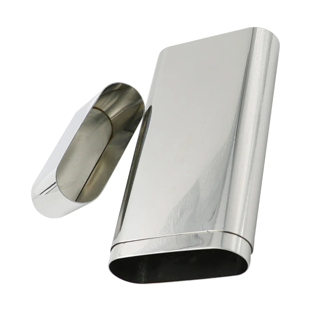 

Stainless Steel Box 3 Portable Humidor Case Travel Tubes Holder Small Size Premium Material Gifts