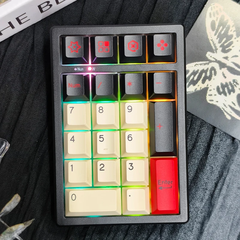 

Metal case bluetooth RGB Hotswap numpad 21 keys CNC Aluminum keyboard number keypad 3 modes 2.4g wireless K21MAX Keycool