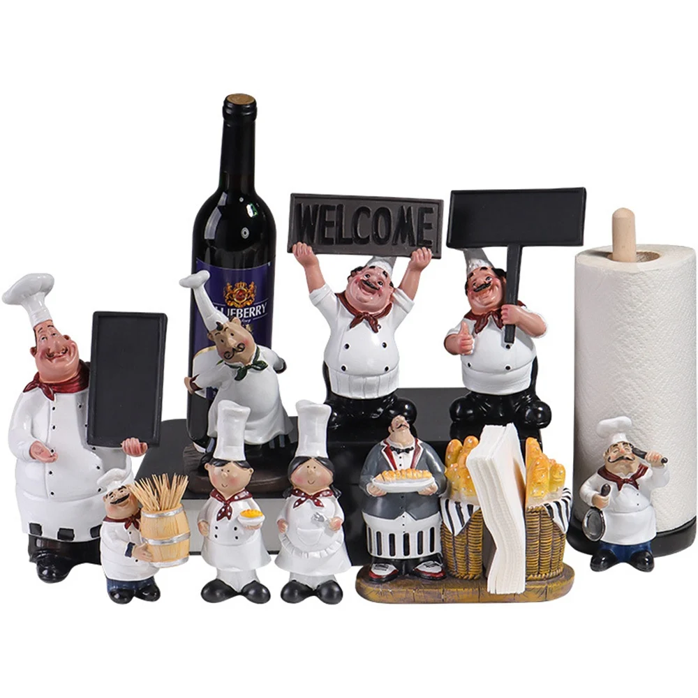 

European creative chef wine rack tissue holder message board kitchen decoration ornament Home Living Room Office TV Cabinet