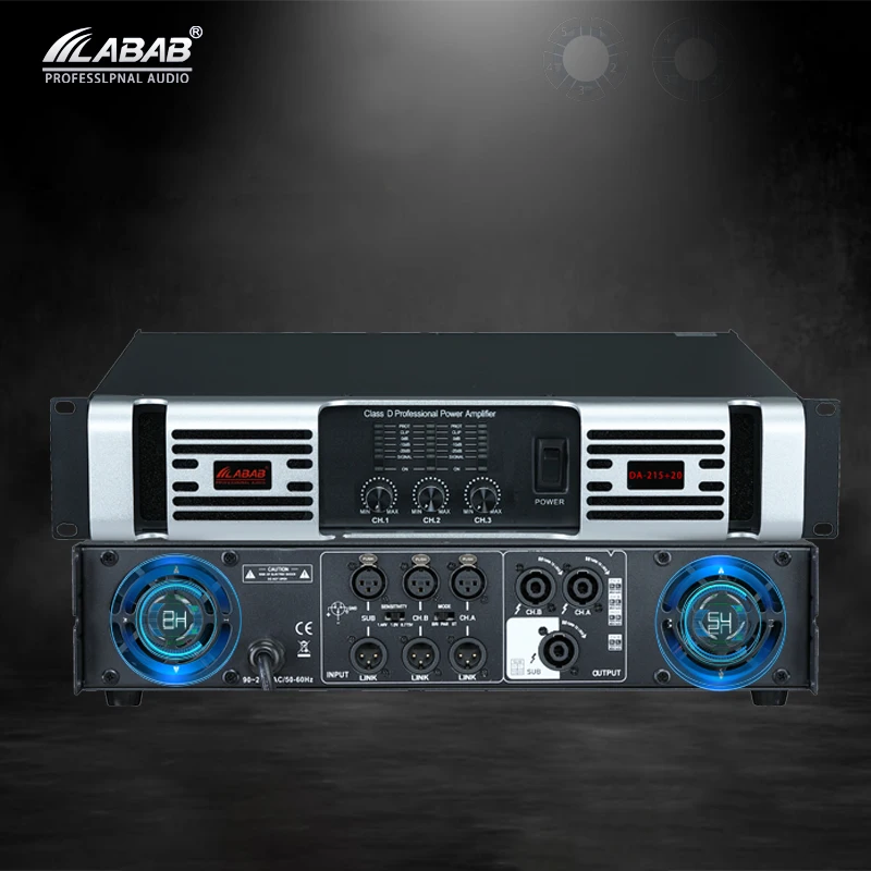 ODM/OEM Professional 1300W 2-Channel Power Amplifier Custom Class D Metal Shell Speaker