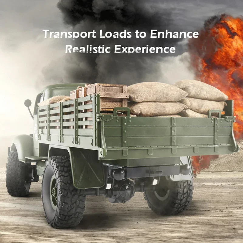 1:16 JJRC Q60 Q75 RC Car Simulation THAAD Six Wheel Military Truck Model Off-Road Climbing Children's RC Car Toys Christmas Gift