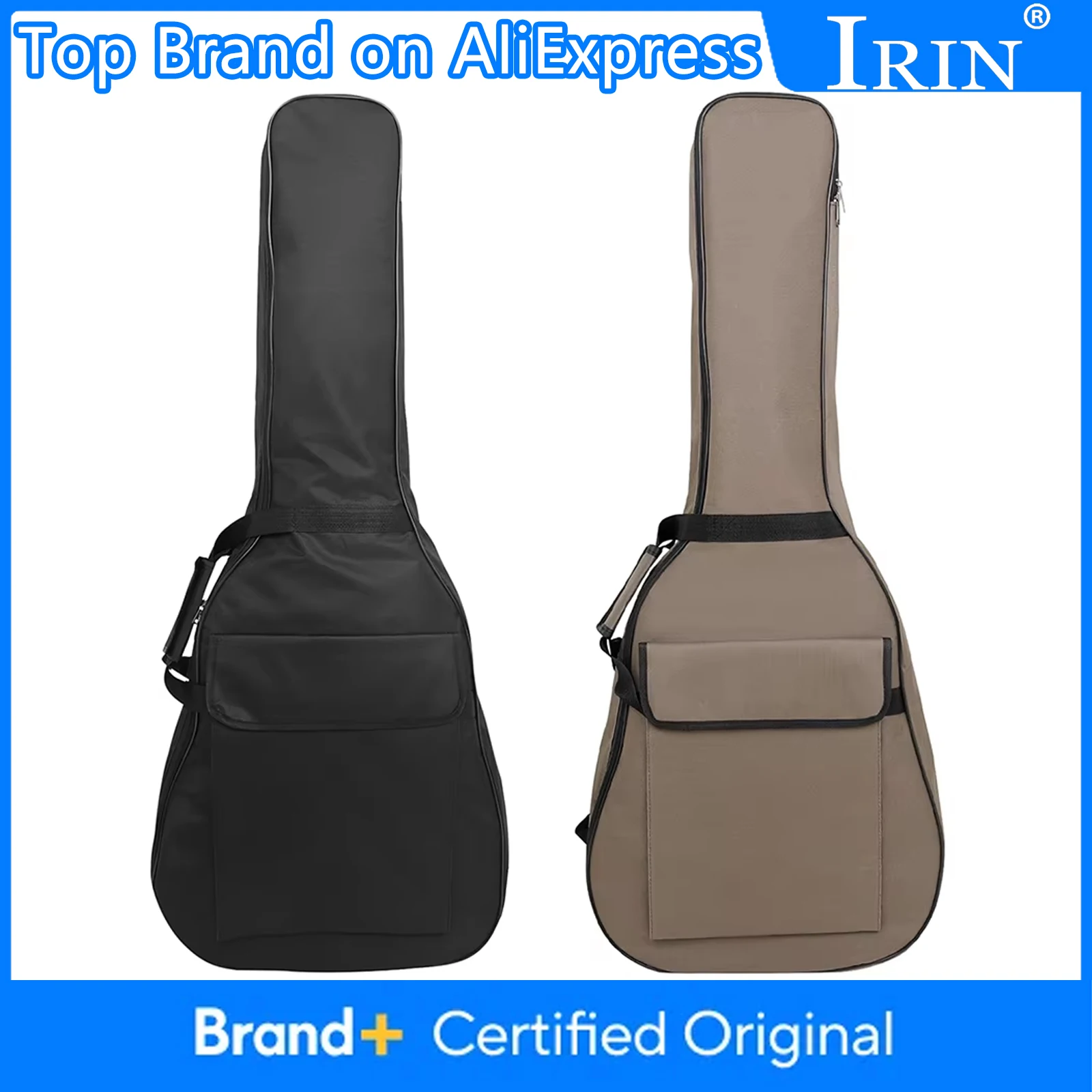 

IRIN 41 Inch Guitar Case Acoustic/Classical Guitar Polyester Double Shoulder Backpack Soft Carry Bag Guitar Parts & Accessories