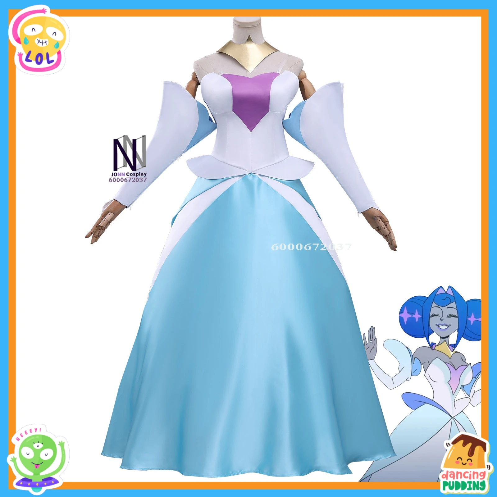 

New Anime Cosplay Costume Guinevere Role Playing Outfit Blue Princess Pretty Dress Outfit for Women Halloween Comic Con Party