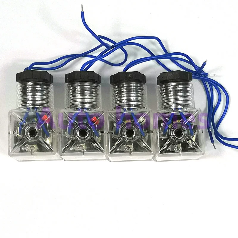 유압 솔레노이드 밸브 코일 플러그, 표시기 플러그, 전압 24V, 220V, 110V, 12V