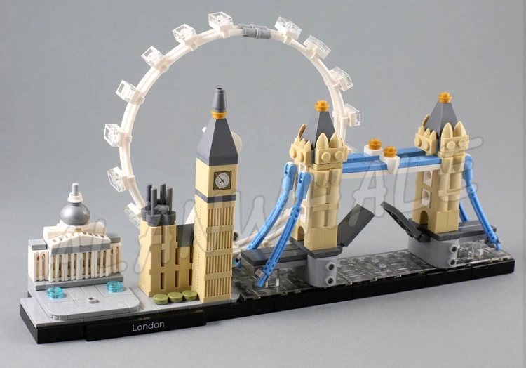 468 pièces Architecture horizon Collection London Elizabeth tour pont galerie 10678 blocs de construction jouets compatibles avec le modèle