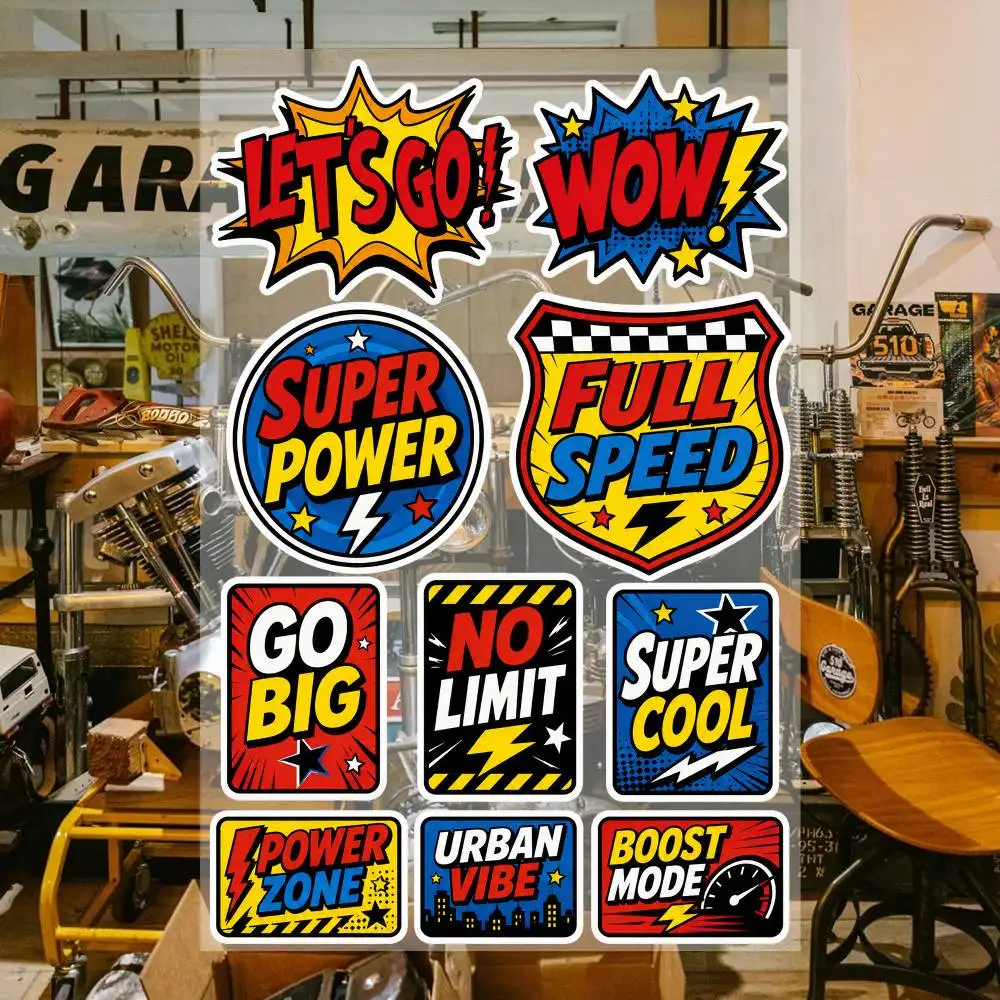 L-e-T'S G-O! Waterproof Vinyl Stickers for Car Motorcycle Bike Skateboard Laptop Bottle Phone