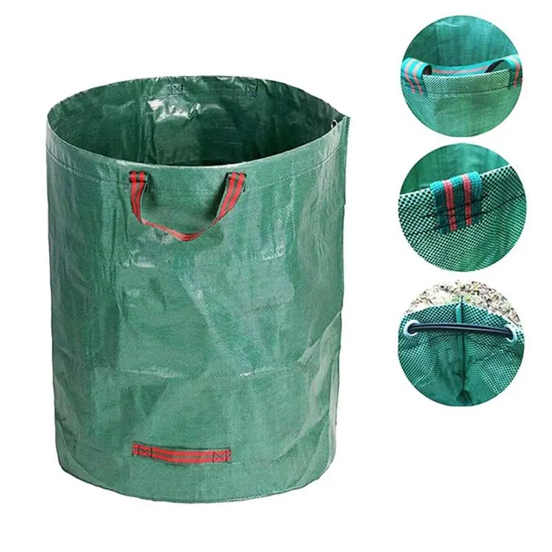 New Shown-Garden Waste Bag Large Capacity Garden Bag Reusable Waterproof Leaf Sack Weed Trash Can Container For Yard Lawn Pool