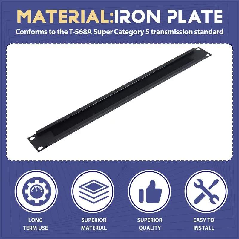 A41Z-1U 19Inch RACK MOUNT Blanking Plate Rack Mounting Blank Network Brush Panel Server Cabinet Cable Management
