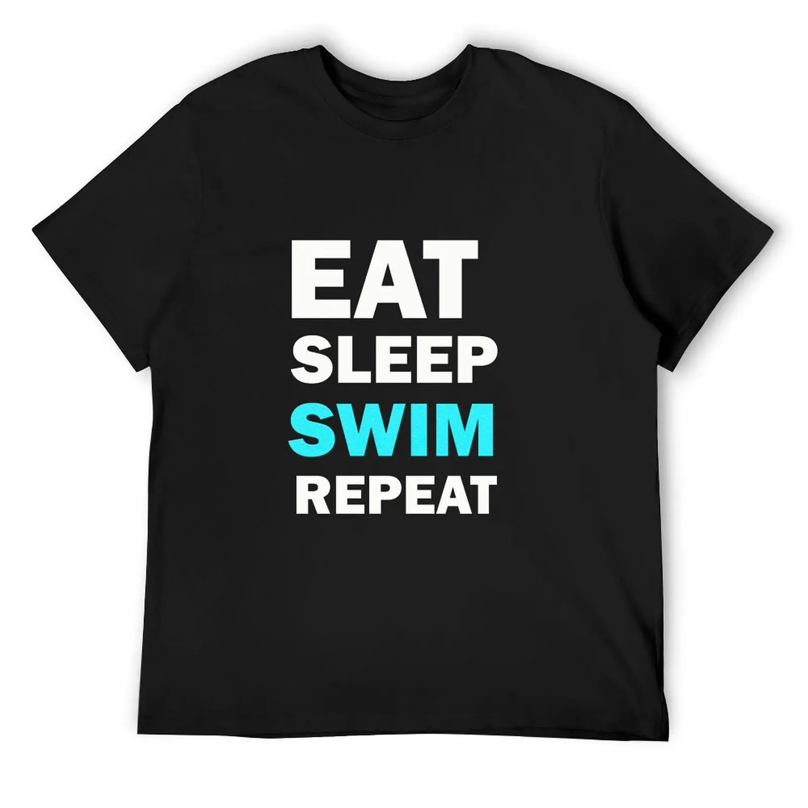 

eat sleep swim repeat T-Shirt plus sizes aesthetic clothes baggy shirts funny t shirts for men
