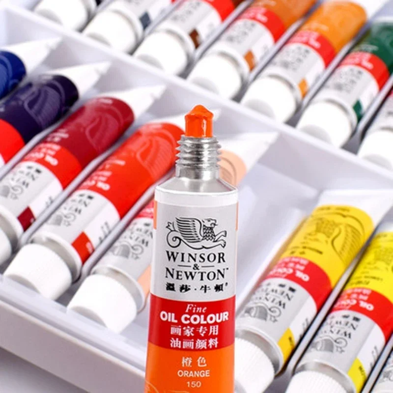 winsor newton tinta a oleo cor profissional tubo de 12 ml pigmentos de pintura fina com pincel paleta art supplies 12 18 24 cores 01