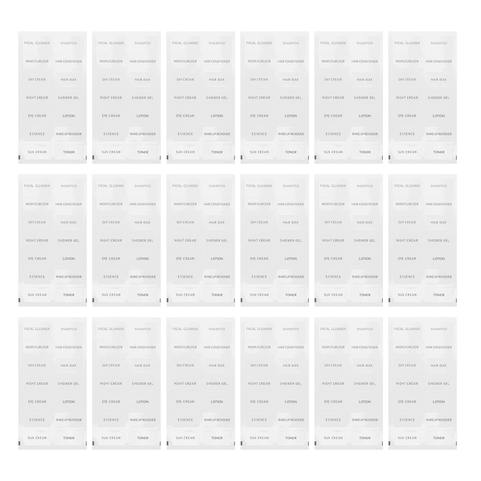 50pcs Travel Bottles Labels Stickers For Toiletries Organization Easy Remove Bathroom Skincare Shampoo Jar