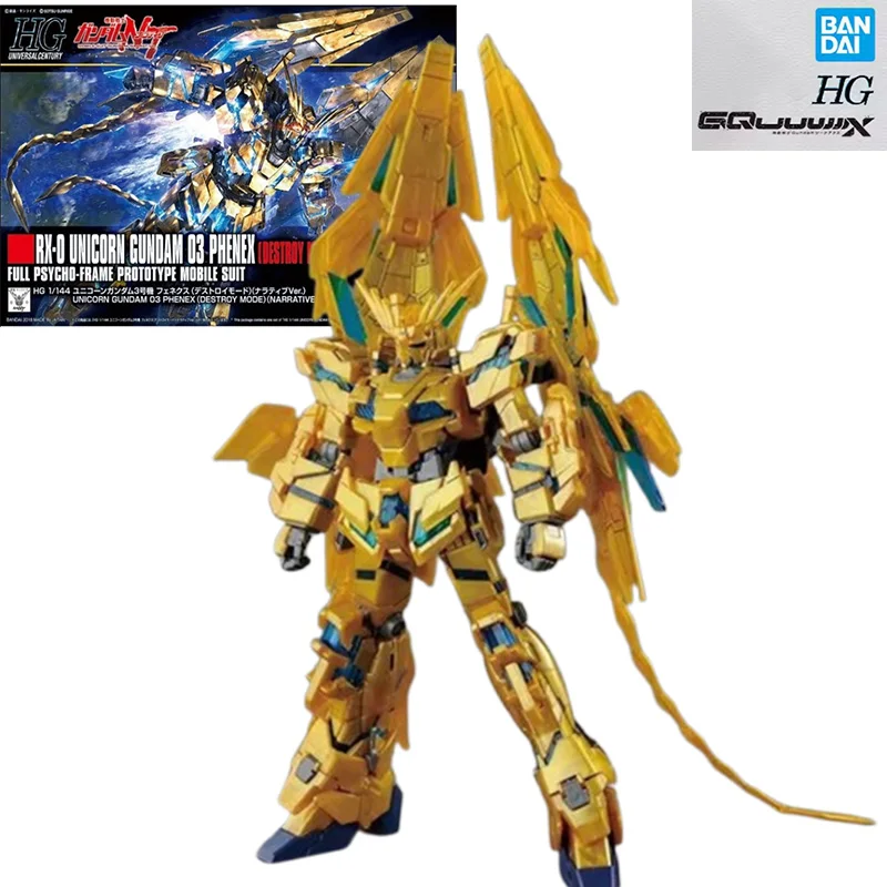 

Оригинальная сборная модель Bandai HG HGUC RX-O UNICORN GUNDAM 03, PHENEX, модель робота с персонажем мультфильма, игрушка, детский подарок