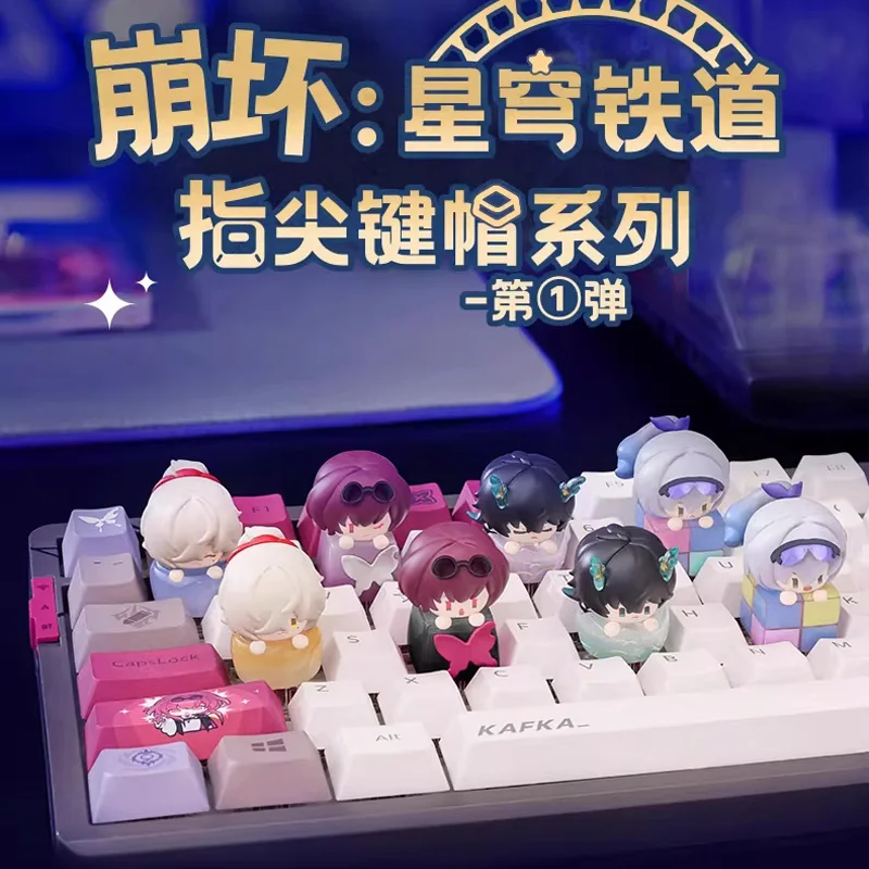 

В наличии Honkai Star Rail ‌ Колпачки для клавиш Q-версии, фигурки аниме, колпачки для клавиш Jingle Yuan Kafka Dan Heng, милые накладки на клавиши, кастомные