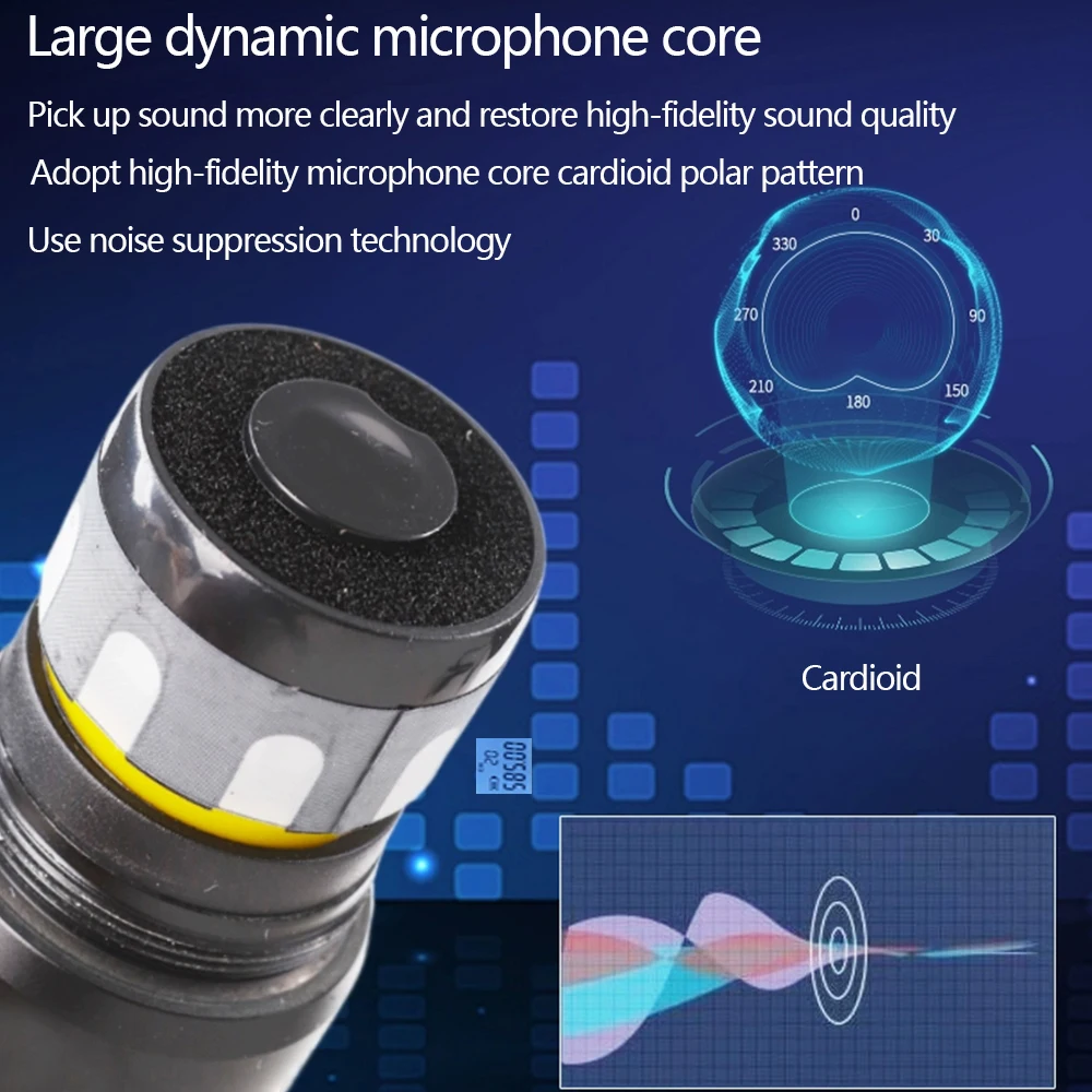 Wireless UHF Microphone System 8 Handheld Microphones for Church Karaoke Wedding Outdoor Stage Performance Microphone Wireless